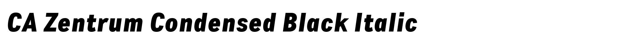 CA Zentrum Condensed Black Italic image